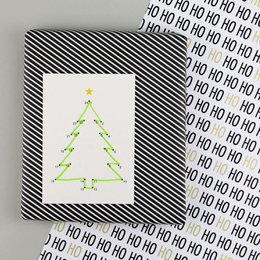 Carte postale Carte de Noël en pâte de bois Ted Dots