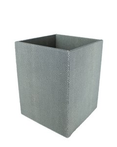 Trackmandstralen blauw afval blik synthetisch leer leer