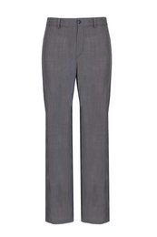  Straight-leg grey wool trousers made in Italy, suitable for men's formal wear.