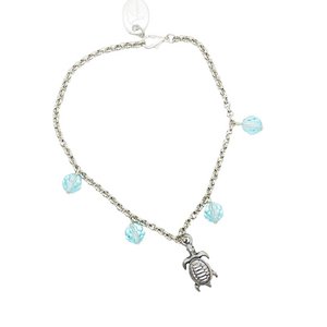 Blue turtle anklet