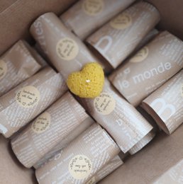 Candele tealight in cera d'api a forma di cuore - colore naturale
