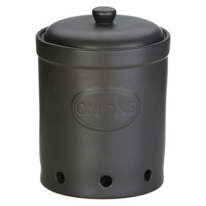 Uien Voorraadpot Mat Zwart