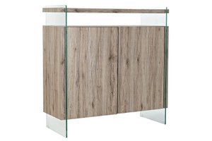 MDF GEHARD GLAS ZIJBORD 120X44X120 NATUURLIJK MB191420