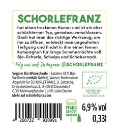 Schorlefranz de vino blanco Spritzer orgánico 0.33L (Spritzer de vino)