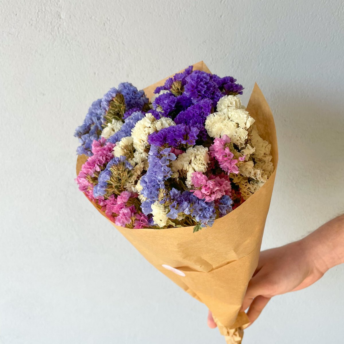Bouquet Di Fiori Secchi In Cotone Naturale | 2 Rami Con 9 Teste | Stelo Lungo 50 Cm | Decorazione Country Per Matrimoni E Casa