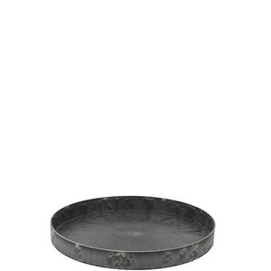 Plastic tray style round, D27cm, H3cm, grey-m