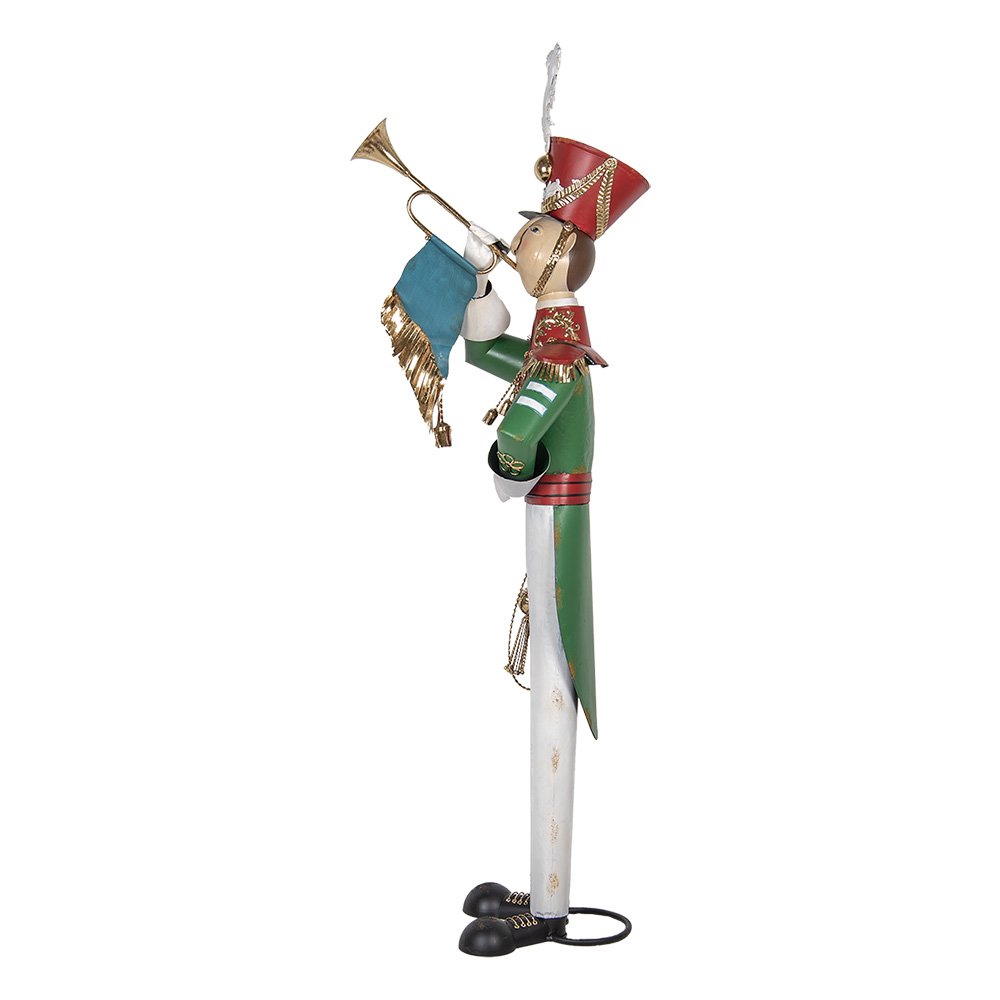 Decoratie Beeld Notenkraker 65x71x218 cm Wit Groen Metaal