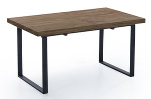 EXTENDABLE DINING TABLE NATURAL AMERICAN OAK / BLACK OK1243 (8472)