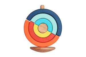 Culboto Circulaire - Wooden Stacking Toy - Montessori - 18M + Wooden Toy