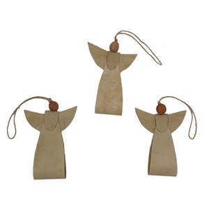 Engel ornament naturel AN zak set / 3900-006
