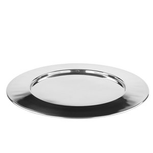 CAMPO stainless steel smooth silver charger plate Ø 41 cm, height 4.5 cm, 42 cm, 14 cm