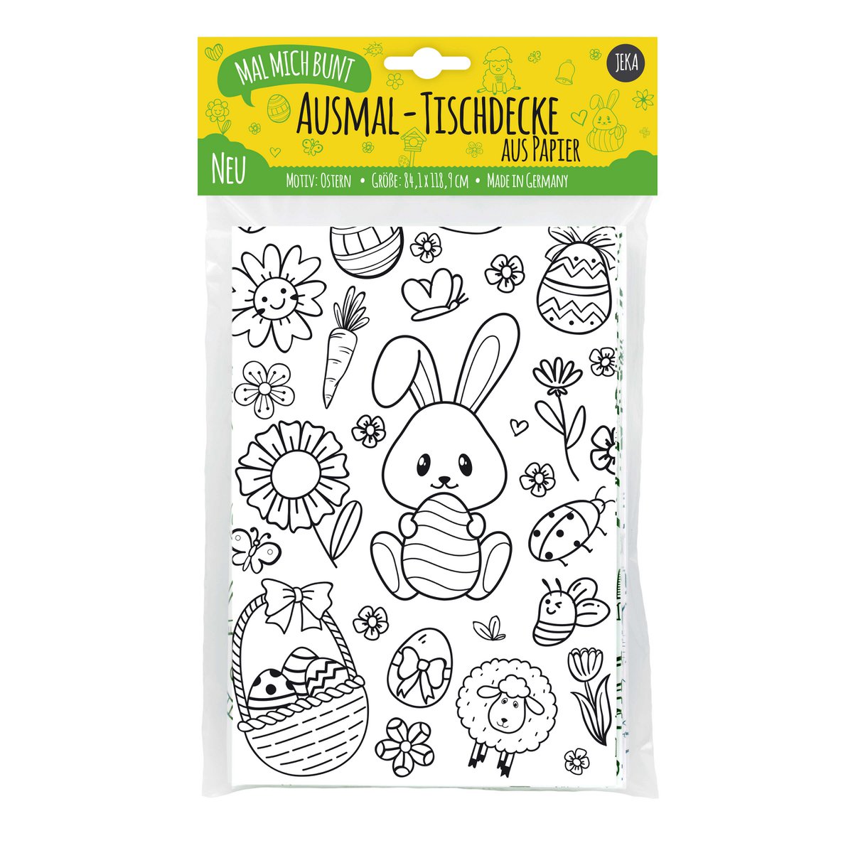 Ausmal-Tischdecke aus Papier - Motiv "Ostern"