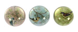 Paperweight Bird Pastel 3 assorted
