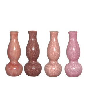 Vase Ivy h.15 Ø6 cm pink 4 ass colours