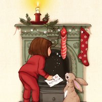 Ansichtkaart Waiting for Santa