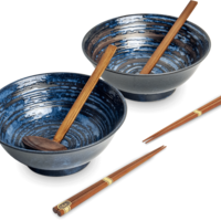 Edo Uzu Ramenbowlset, 22x9cm, 2 pers., giftbox