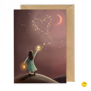 Greeting card star girl (without text)