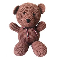 Luna-Leena big bear Leena brown - cotton (incl. donation) hand crochet in Nepal