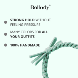 Traccia per capelli Mint - Bellody® (4 pezzi) - Elegante cravatta intrecciata intrecciata