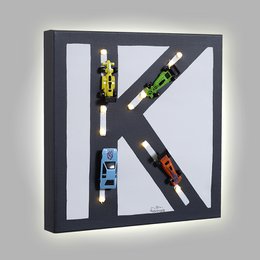 Monogram samochodów 3D Led Light Canvas