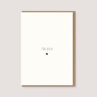 Folding card with envelope - "Heart - For you"