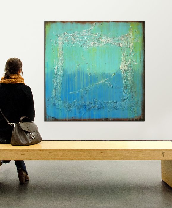 Schilderij - Oceanic Sea Blue
