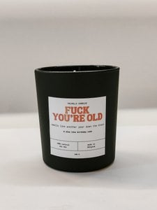 Geurkaars 'Fuck you're old' - Scented Candle, birthday cake scent