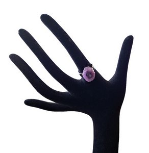 Dames ring met paarse Agaat