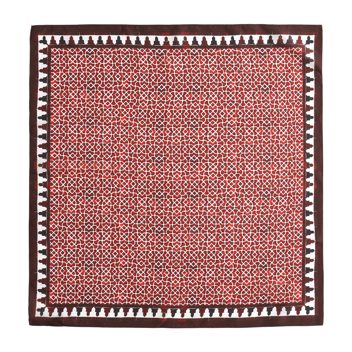 Red Square Scarf 100% Silk