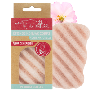 Sponge Konjac Corps Fleur de Cherryier 100% natuurlijk.