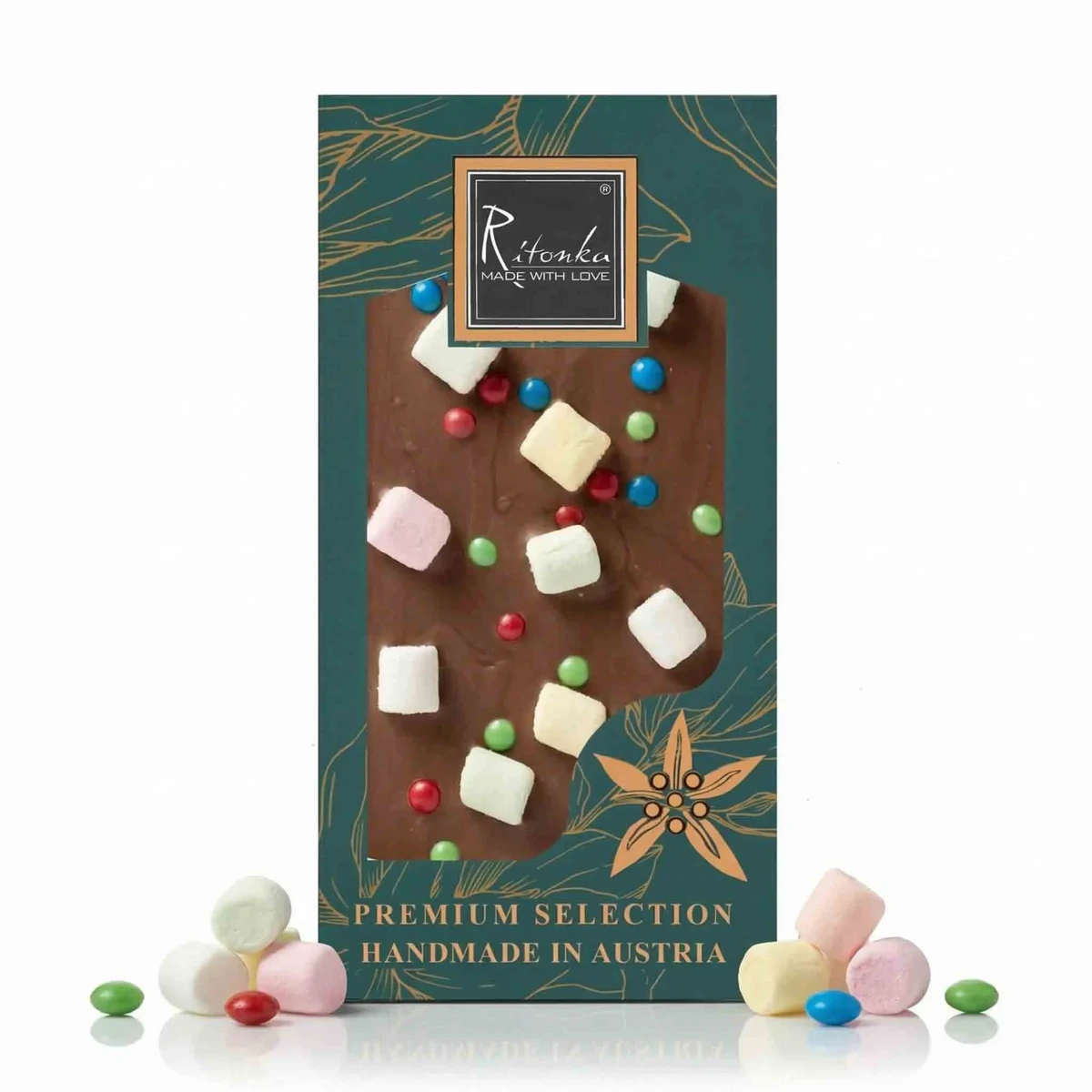 Chocolat au lait premium - guimauve, boules de chocolat 95g