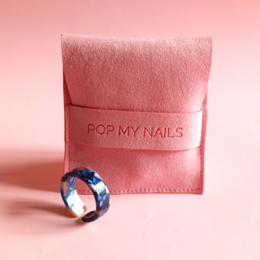 Bague acrylique bleue marine