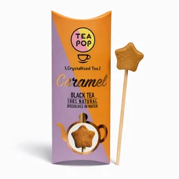 English Breakfast tea on a stick, 100% natural, 20 sticks per tray, dissolves in water. Gourmet tea with floral and herbal notes.