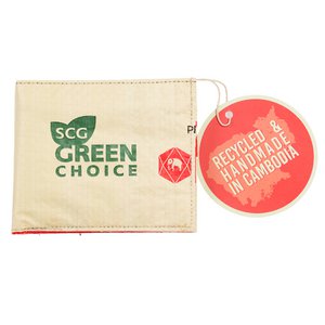 Recycled cement bag bifold wallet