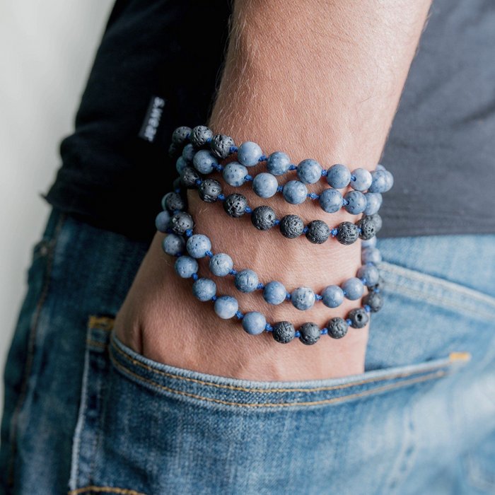 Deep Ocean Man Gemstone Mala