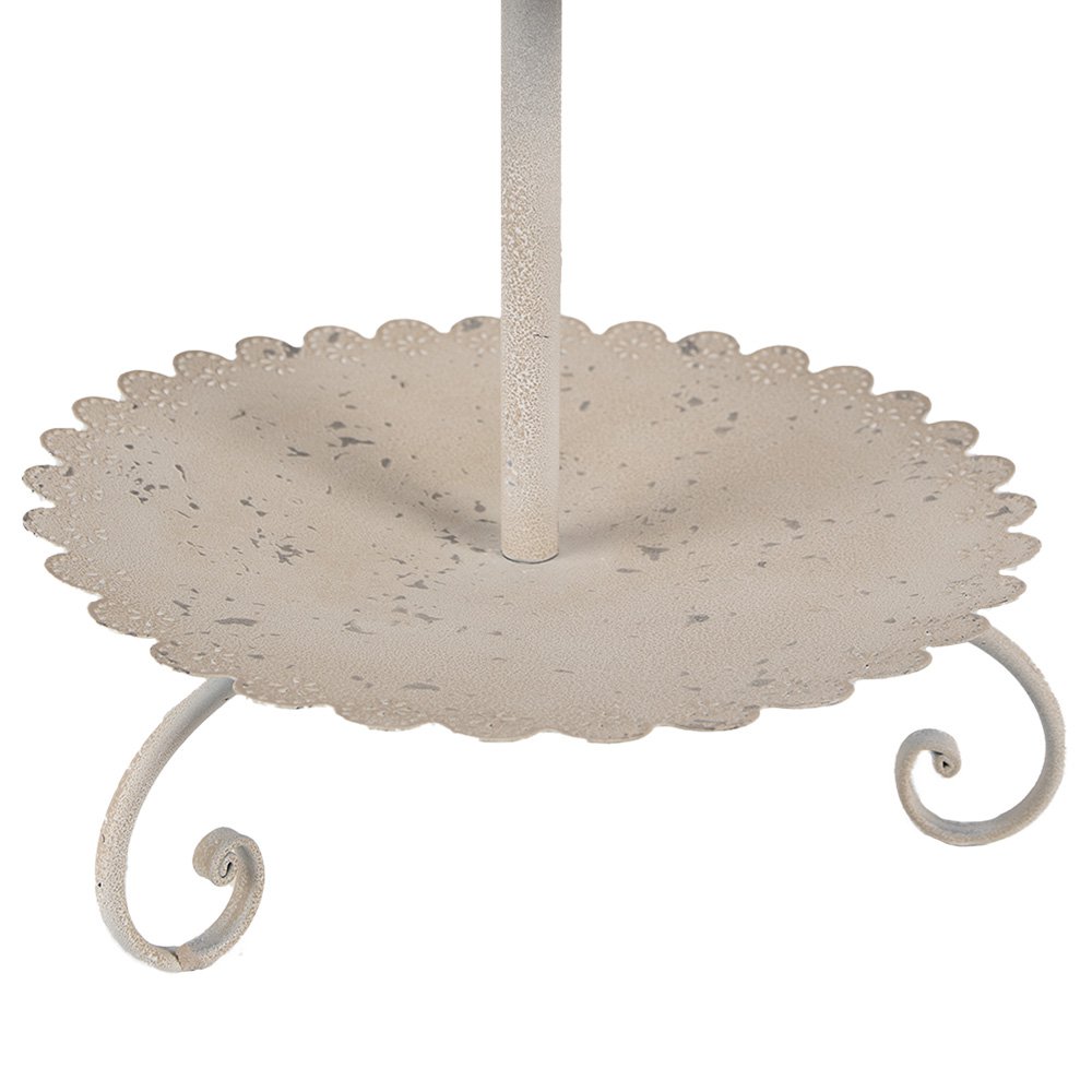 Etagère 2 laags Ø 32x51 cm Beige Metaal Vogels