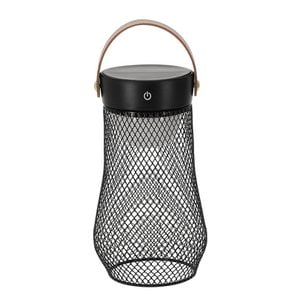 Black metal ontwerplamp. Inclusief tophandgreep in zachte PU. Beschikt over 3 lichte modi (wit, neutraal en warm). Uitgerust met 24 LED's. Ideaal voor zowel binnen- als buitenruimtes. Integrated Touch -knop voor aan/uit/UIT en selectie van de lichtmo