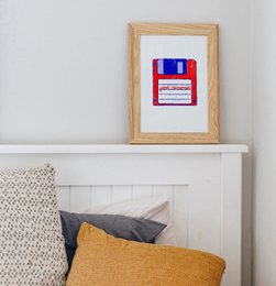 Stampa artistica da parete per floppy disk
