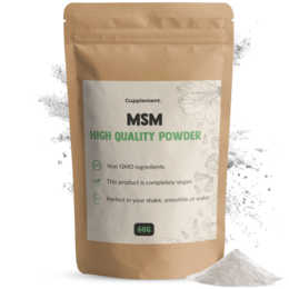  MSM powder supplement in 60 gram package. Provides joint and connective tissue support.