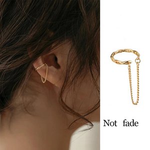 1 Pc 2025 Mode Minimalistischen Kein Piercing Ohr Manschette Ohrringe für Frau Gefälschte Piercing Ohr Manschette Clip Ohrringe für frauen Manschetten Schmuck