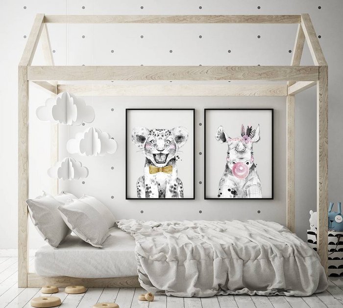 Neushoorn Kinderkamerposter Kauwgom