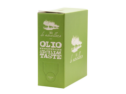 5 liter bag in box of Keramos EVO olive oil paste with a green and white label design.