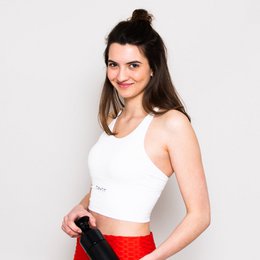 Cross Back Sports Bra - White