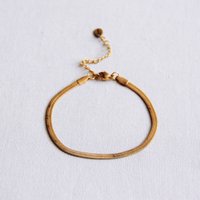 SA813 - Stalen armband “platte slang” - goud