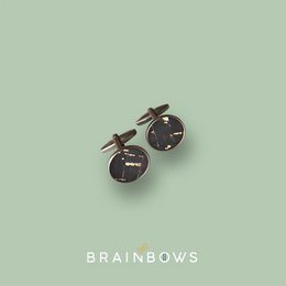 stainless steel CUFFLINKS with cork fabric