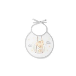 PACK 2 BIBS - 20X20 - OSITO LUNA ESTRELLAS - GRAY