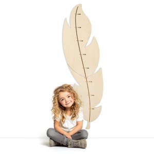 Nursery Wall Growth Meter, Feather-Themed Height Chart for Kids