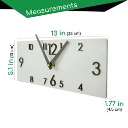 Wall clock Clocks for wall Wooden wall clock White wall clock Rustic wall clock Rectangular wall clock Unique wall clock Wall art Rectangle