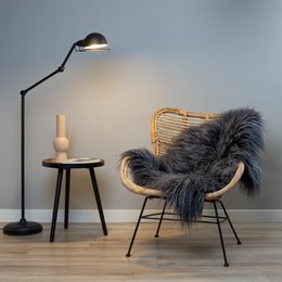 LANA Piel de oveja - Islandés Gris oscuro CURLY