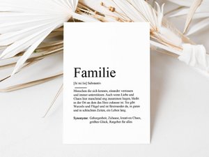 Postkaart "Familie" definitie